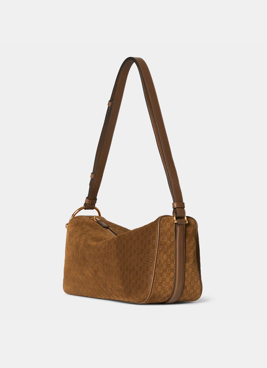 Bolso de hombro Half Horsebit mediano