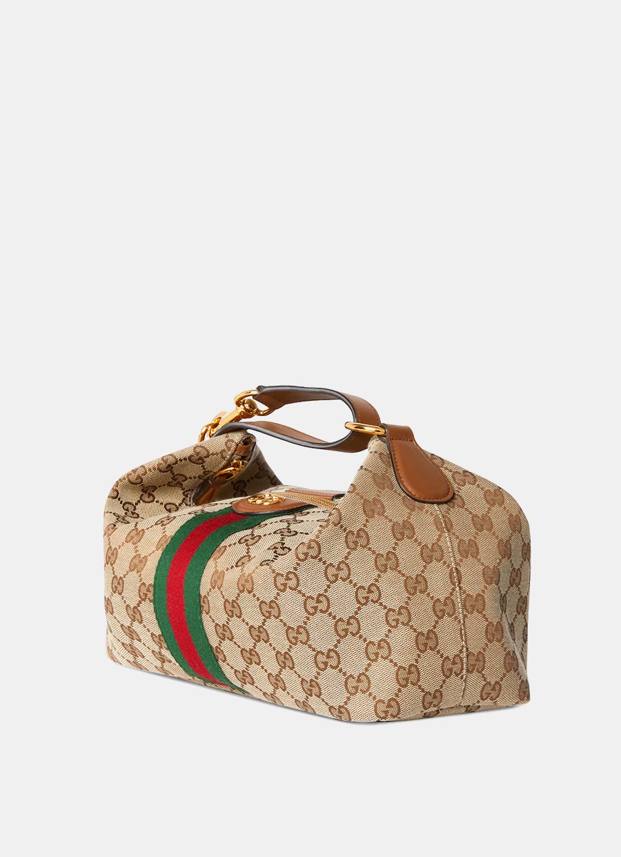 Bolso de mano Vanity mediano con tribanda Web