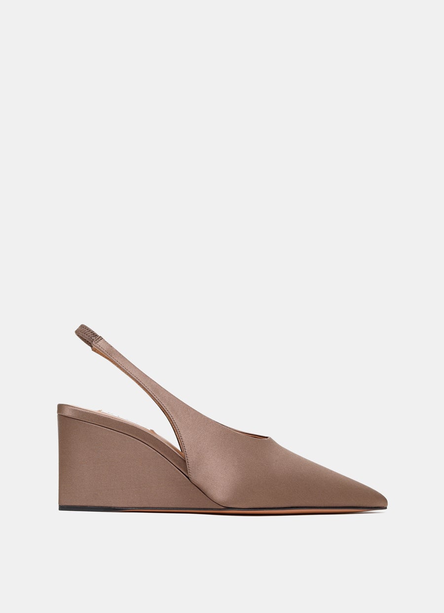 Zapato slingback de cuña tipo cubo