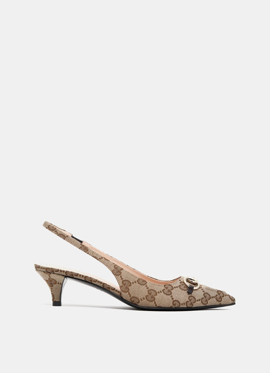 Zapato Horsebit con talón descubierto