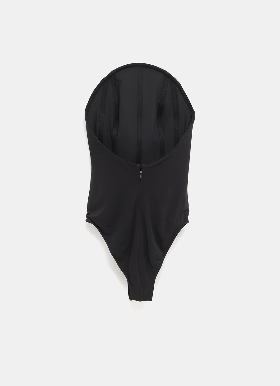 Body curvado de jersey suave