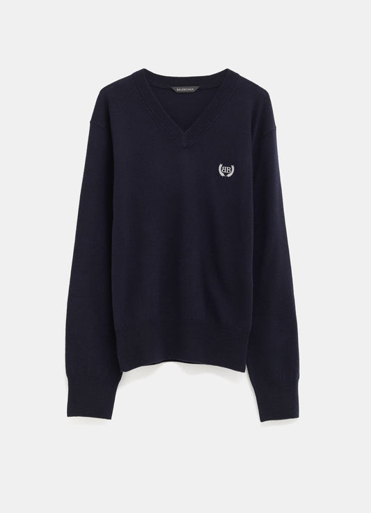 Jersey de cuello en V para mujer