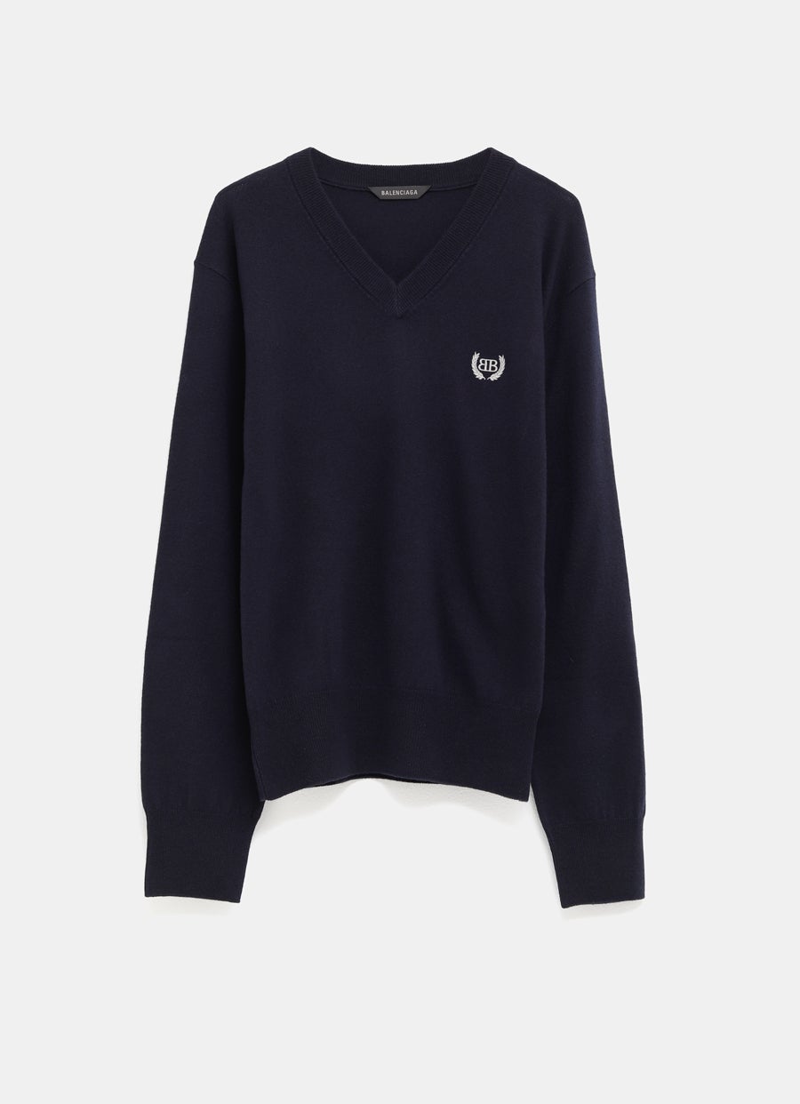 Jersey de cuello en V para mujer