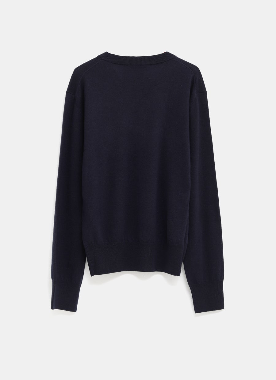 Jersey de cuello en V para mujer