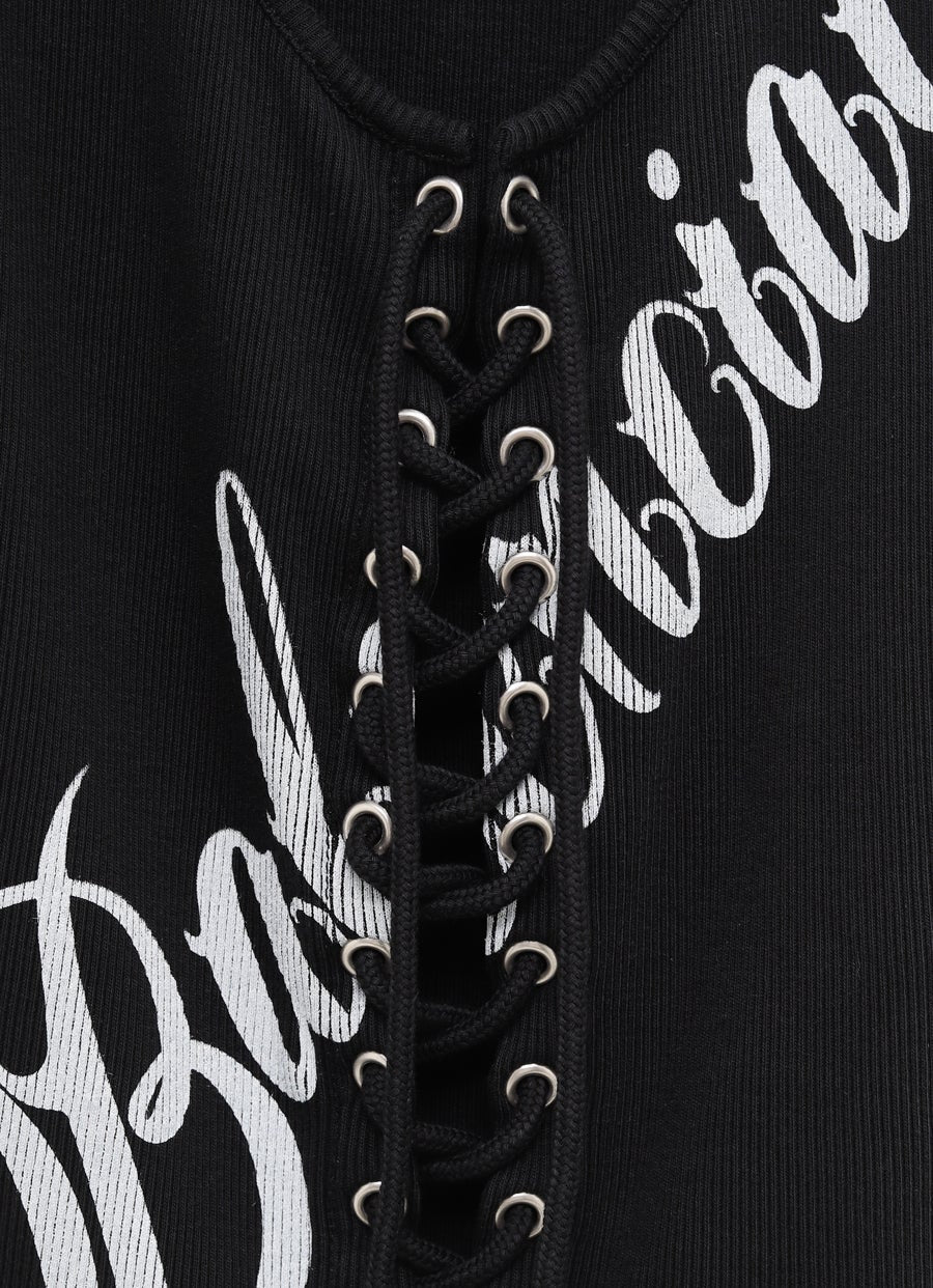 Top con cordones para mujer