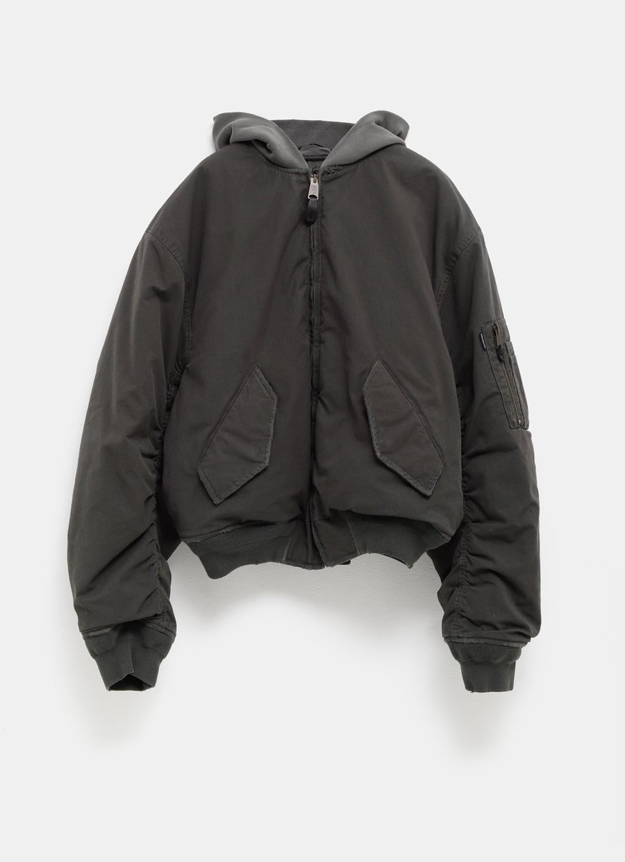 Chaqueta bomber con capucha para hombre