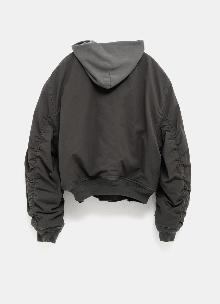 Chaqueta bomber con capucha para hombre