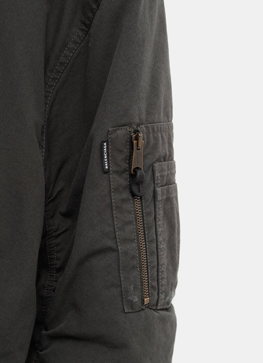 Chaqueta bomber con capucha para hombre