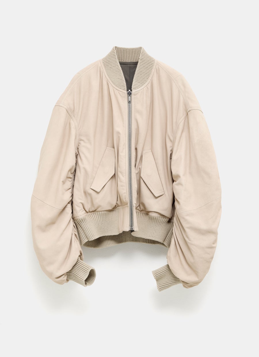 Bomber reversible de piel