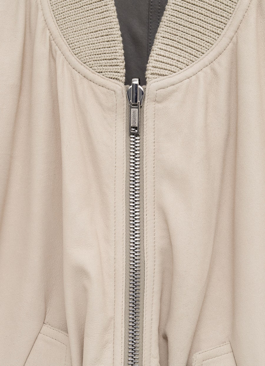 Bomber reversible de piel