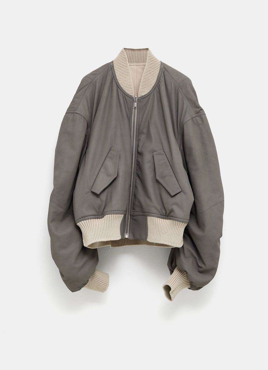 Bomber reversible de piel