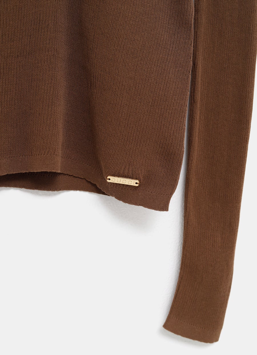 Cárdigan acanalado fino para mujer