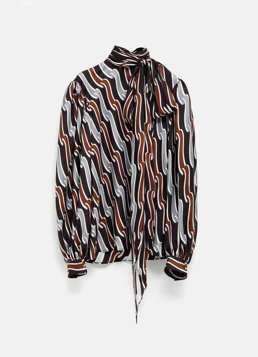 Camisa de sarga con estampado para mujer