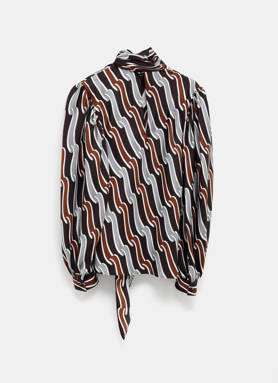 Camisa de sarga con estampado para mujer