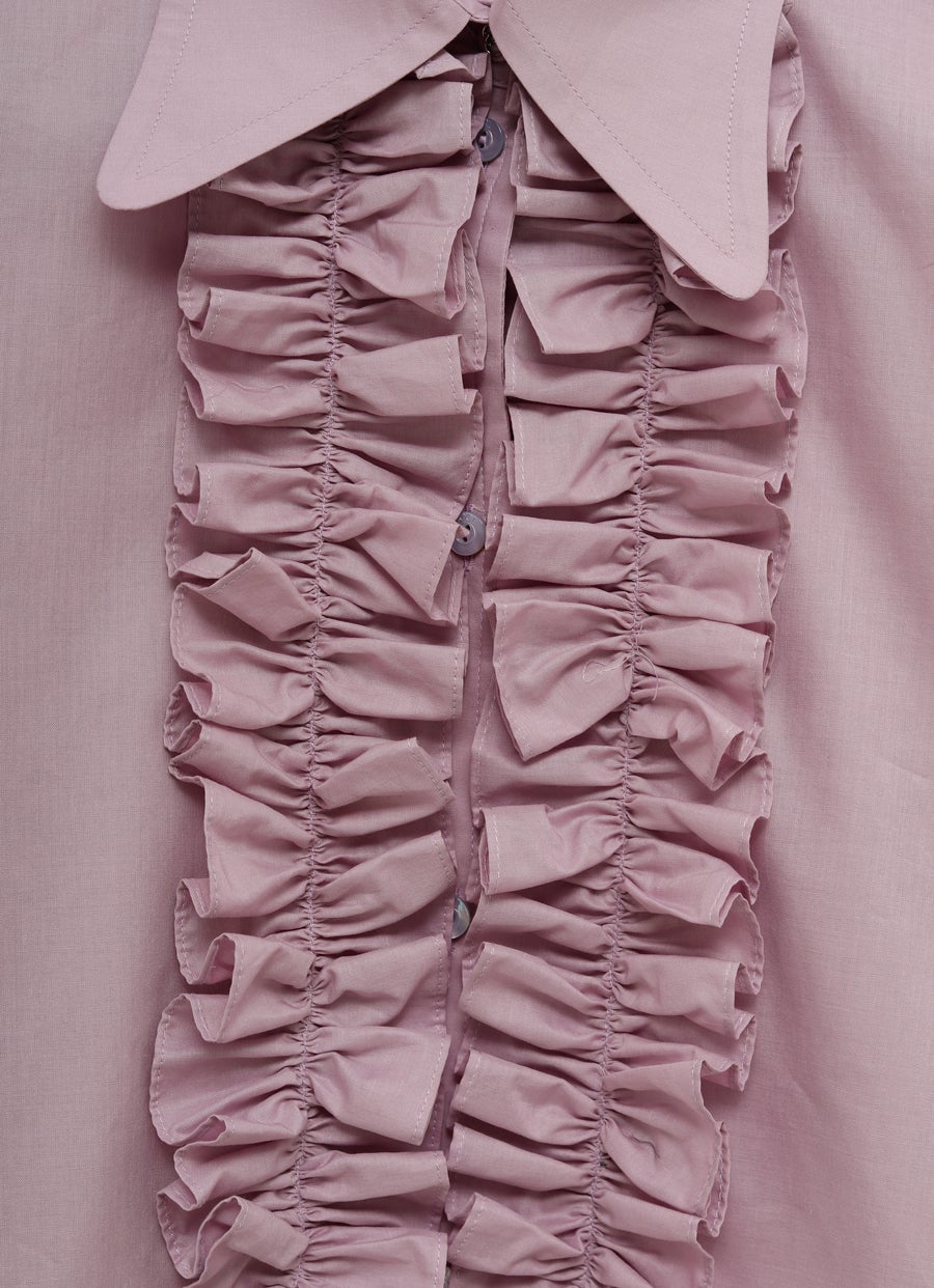 Camisa con volantes para mujer