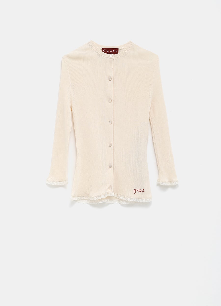 Cárdigan acanalado para mujer