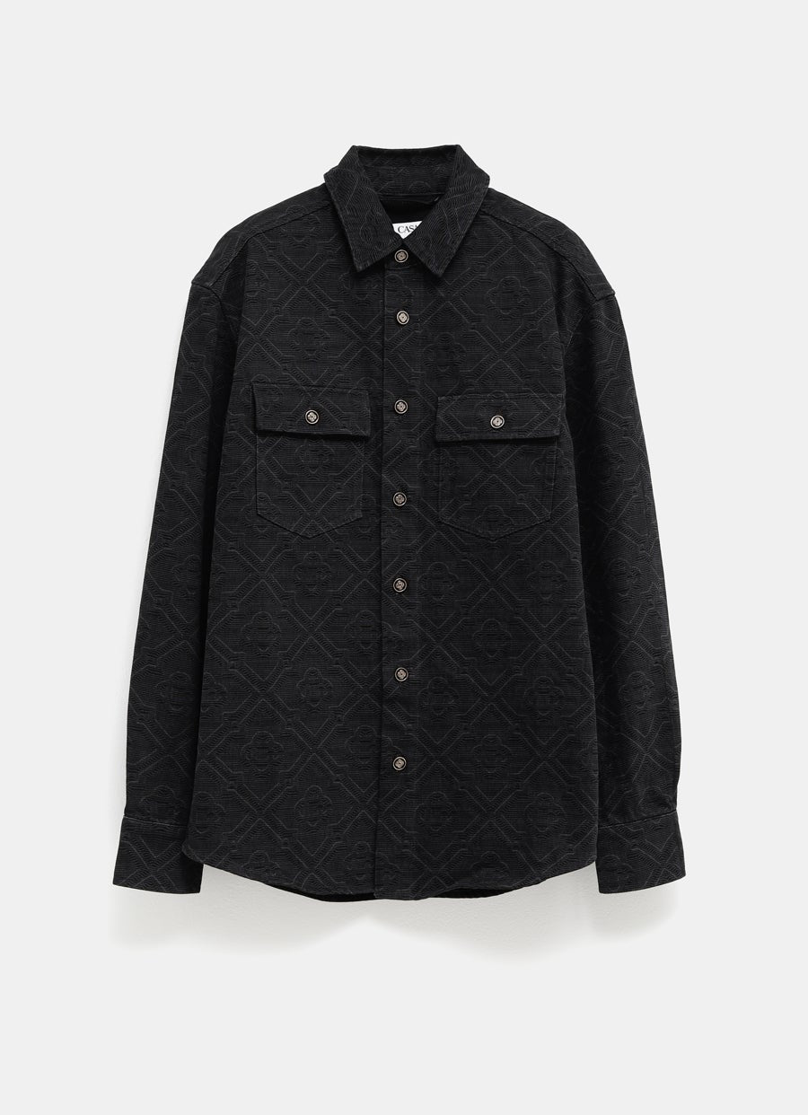 Camisa denim con monograma a láser