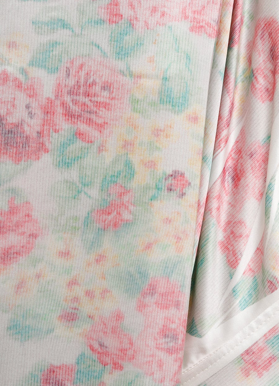 Vestido floral con lazada