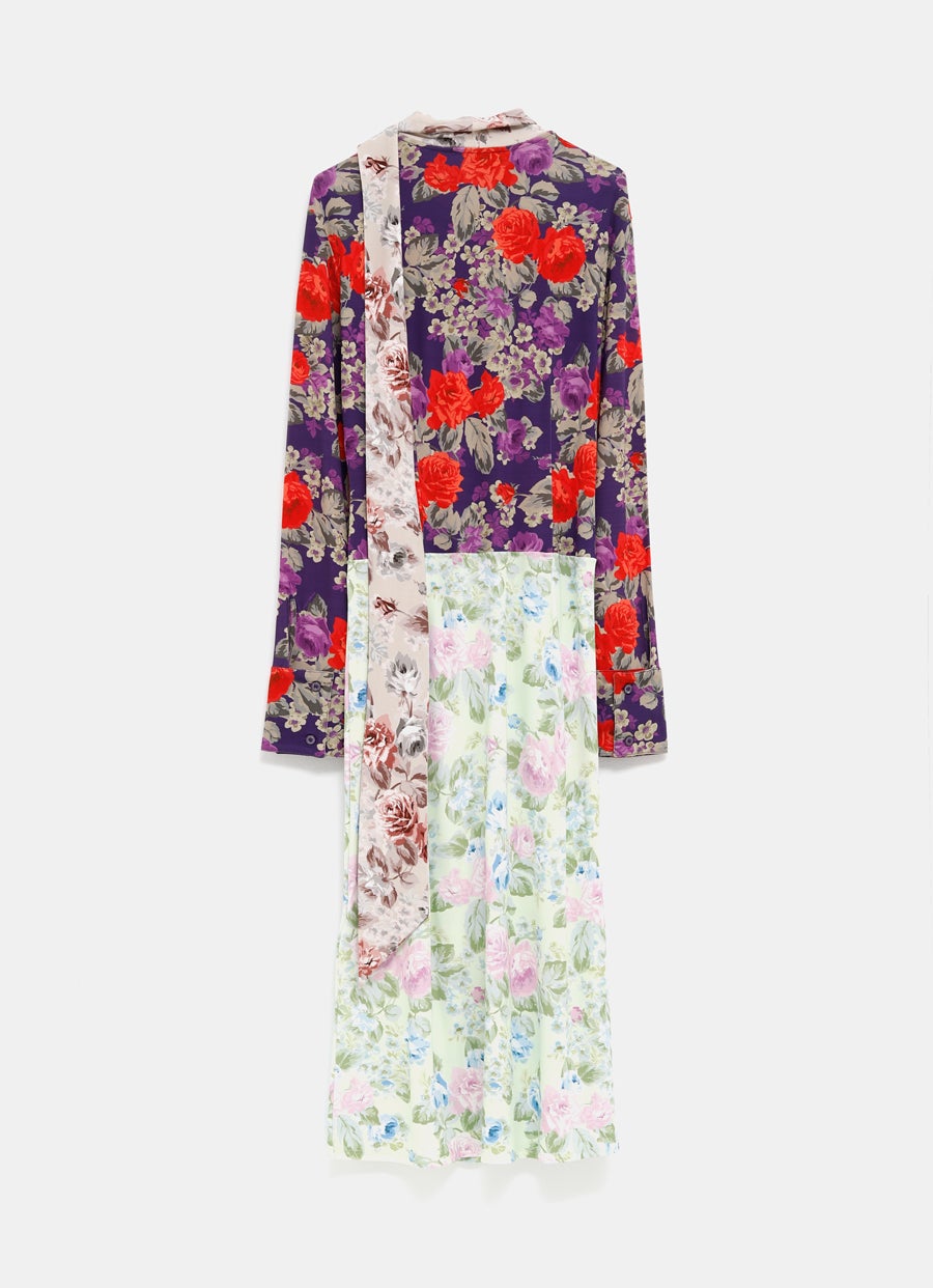 Vestido floral con manga larga