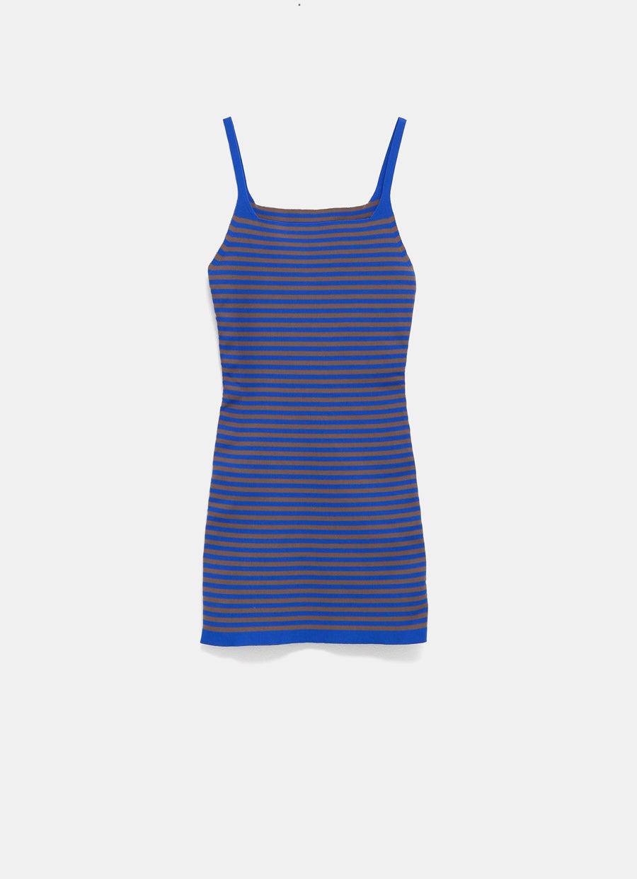 Vestido de tirantes a rayas