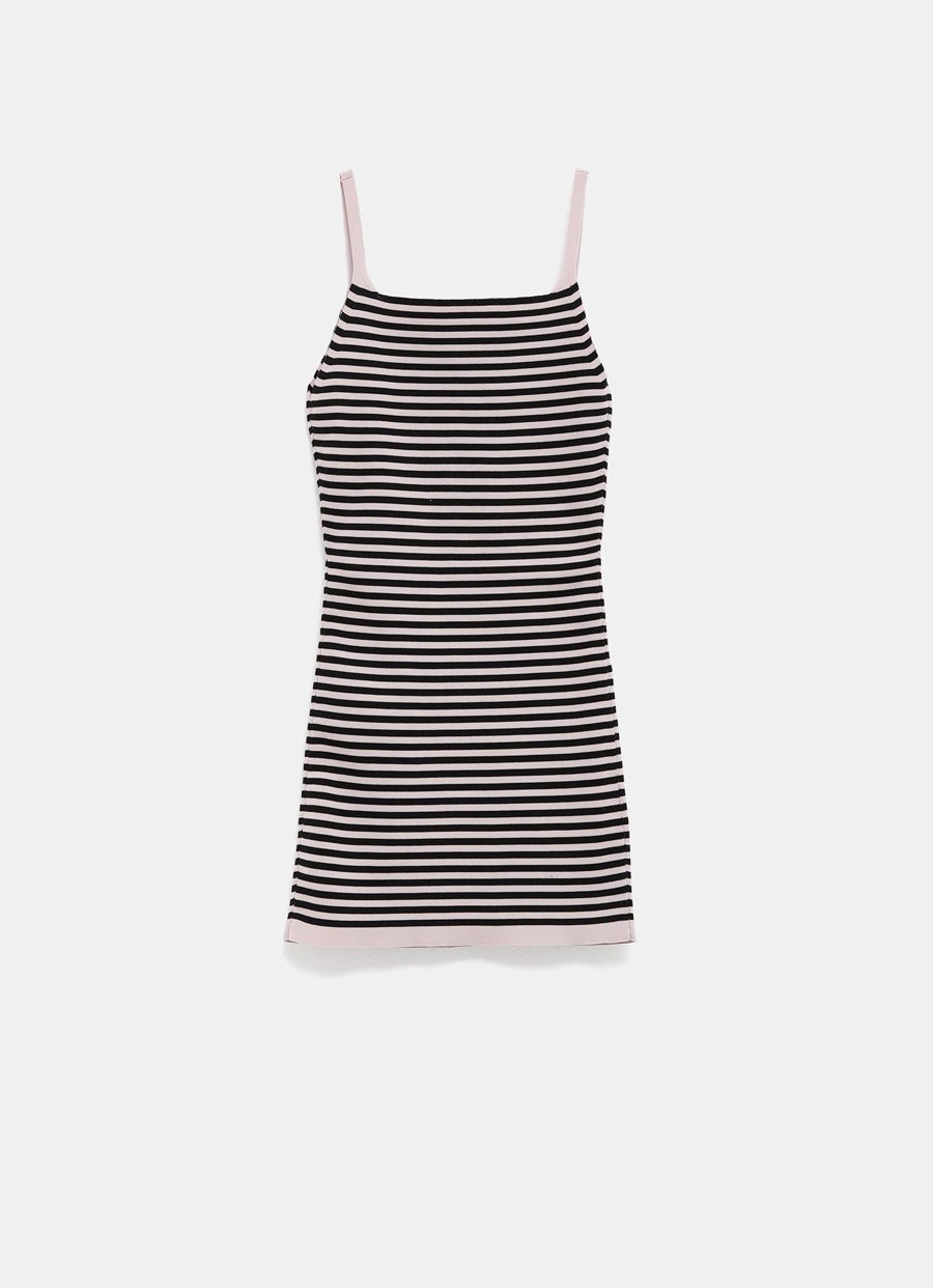Vestido de tirantes a rayas