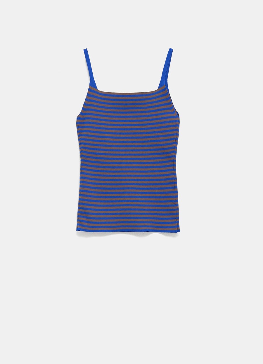 Top de tirantes a rayas