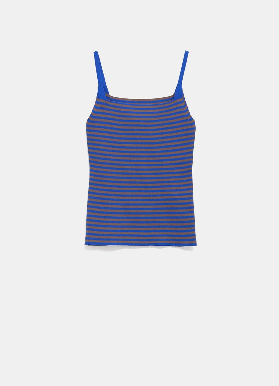 Top de tirantes a rayas