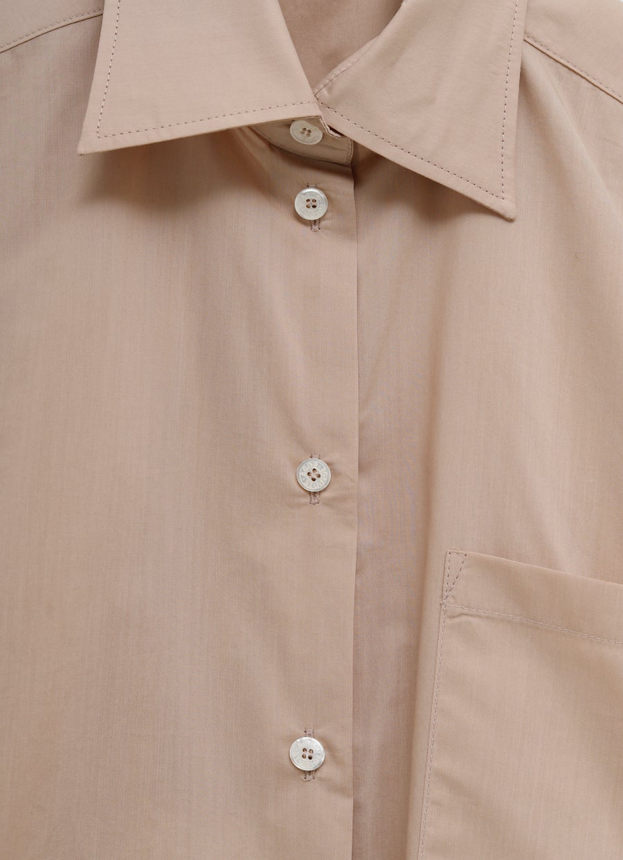 Camisa de seda sin mangas para mujer