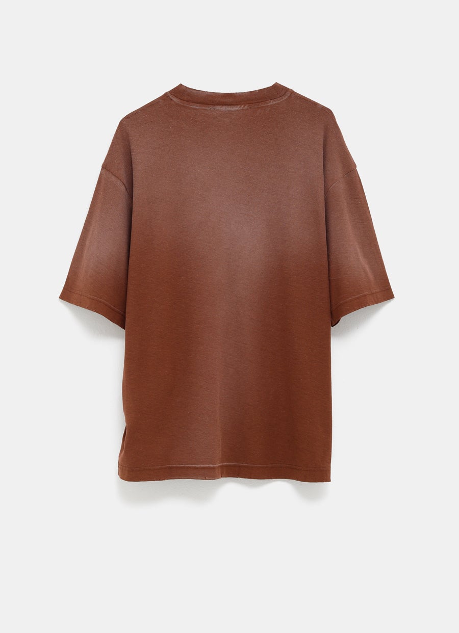 Camiseta con bolsillo y logo para mujer