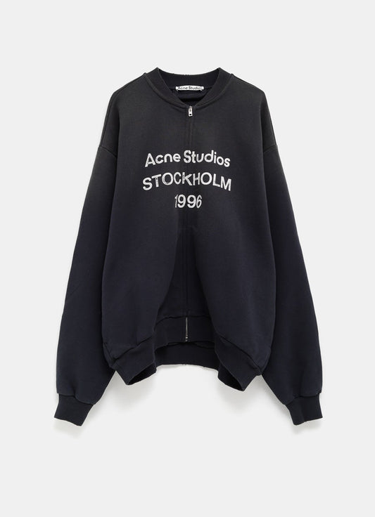 Sudadera con cremallera y logo para hombre