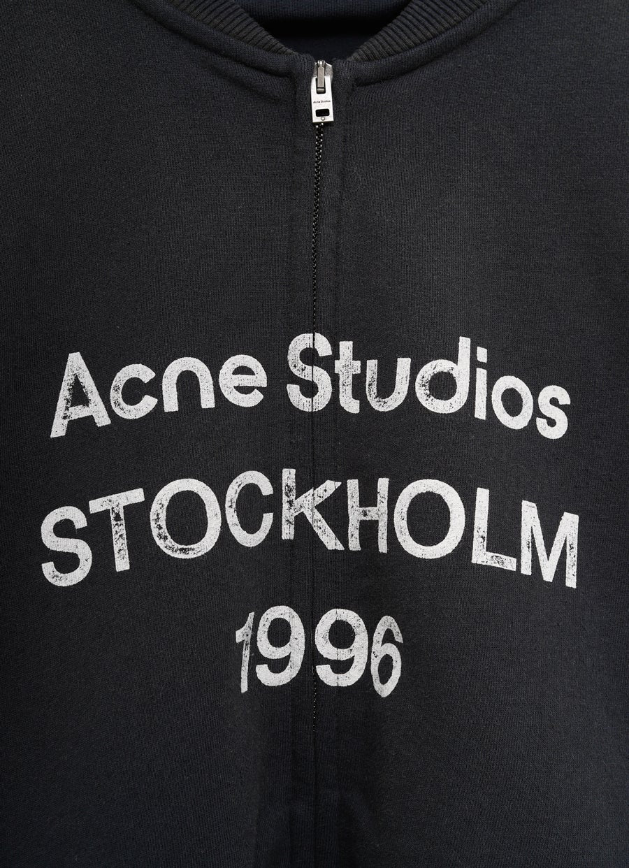 Sudadera con cremallera y logo para hombre