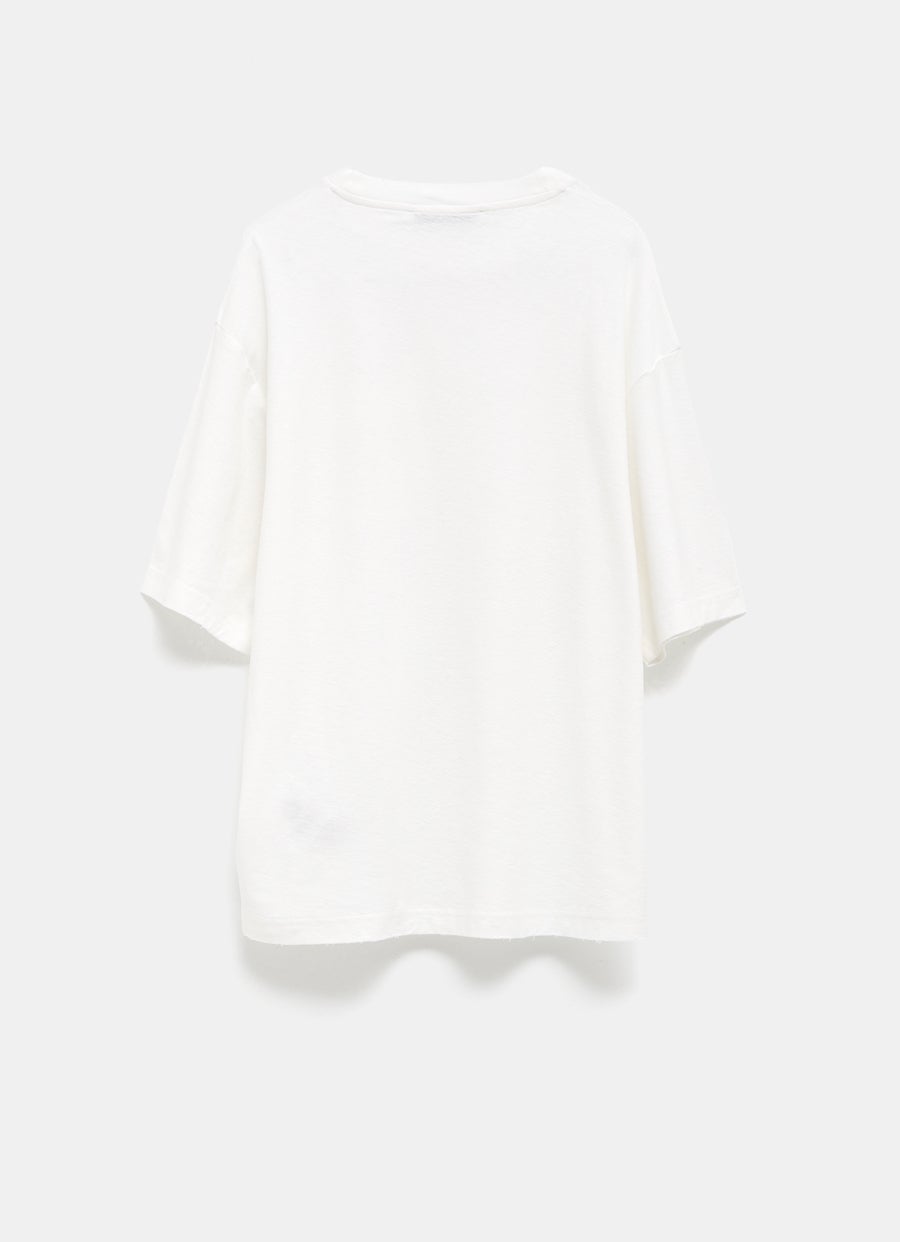 Camiseta con bolsillo y logo para hombre