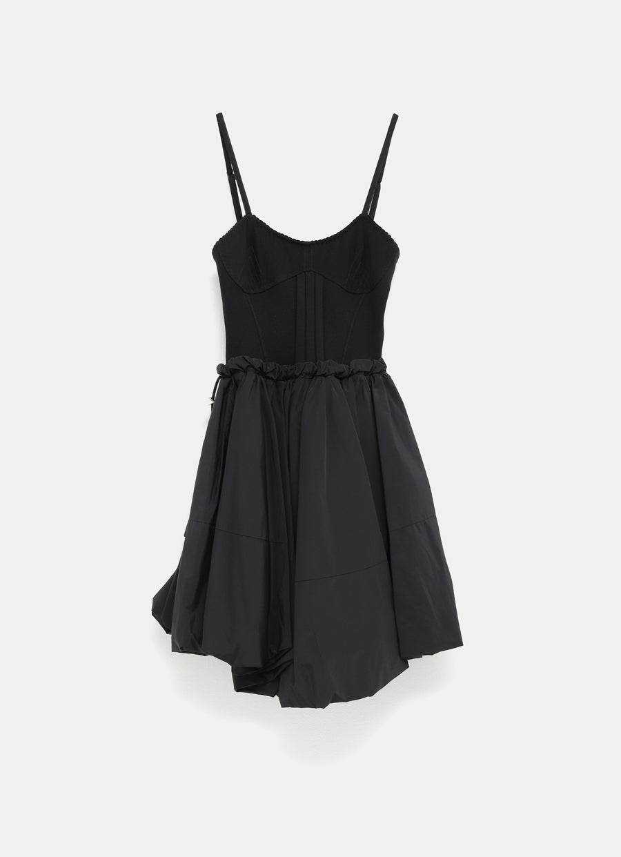 Vestido mini de tafetán