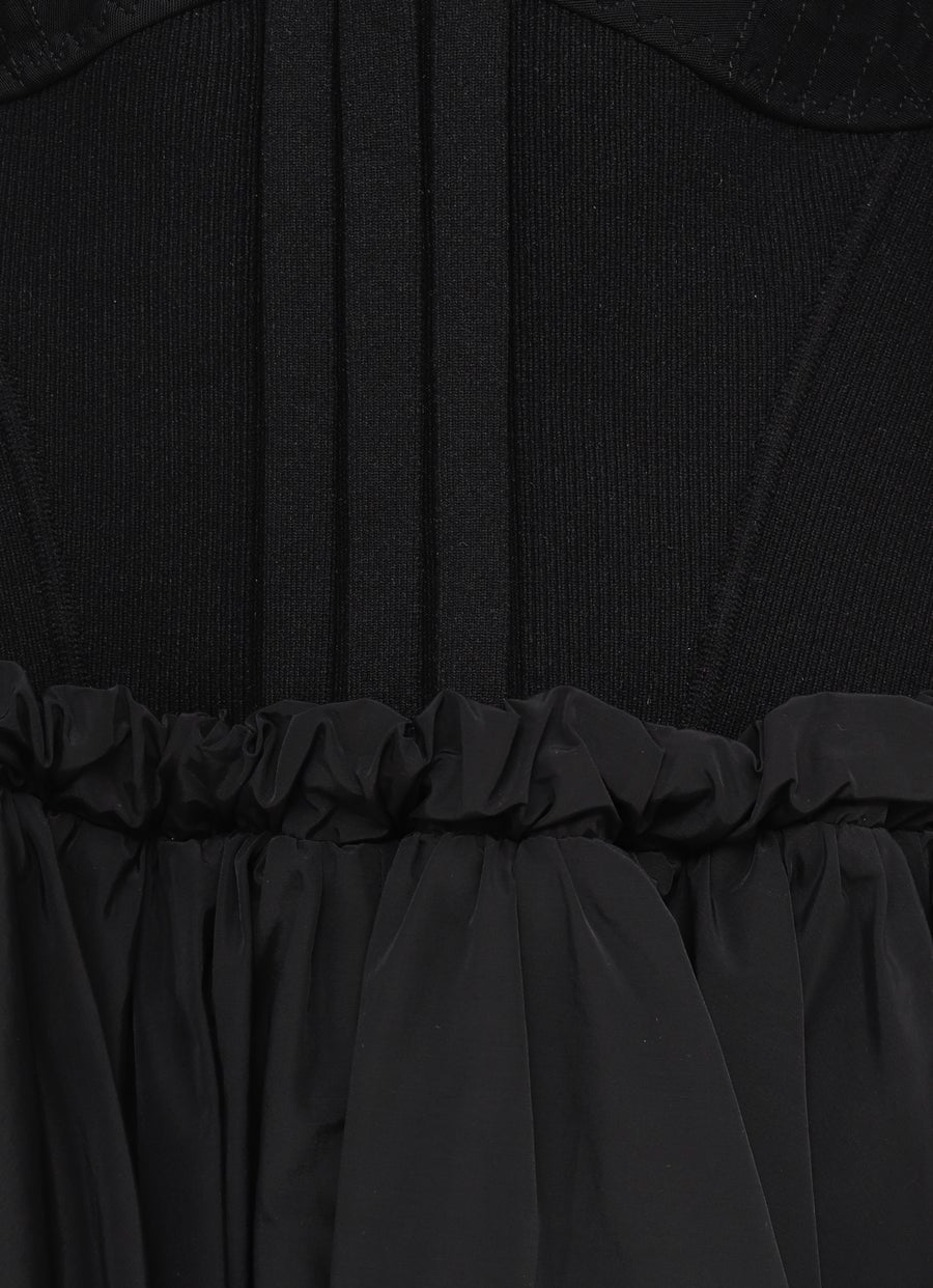 Vestido mini de tafetán