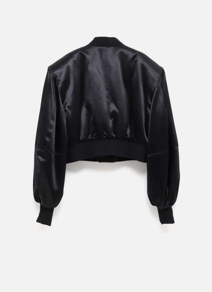 Chaqueta bomber de satén