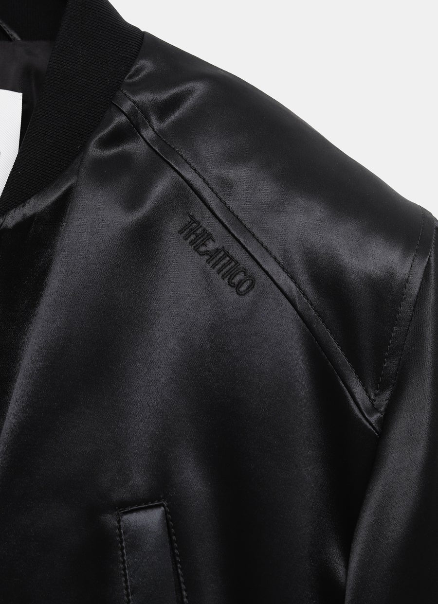 Chaqueta bomber de satén