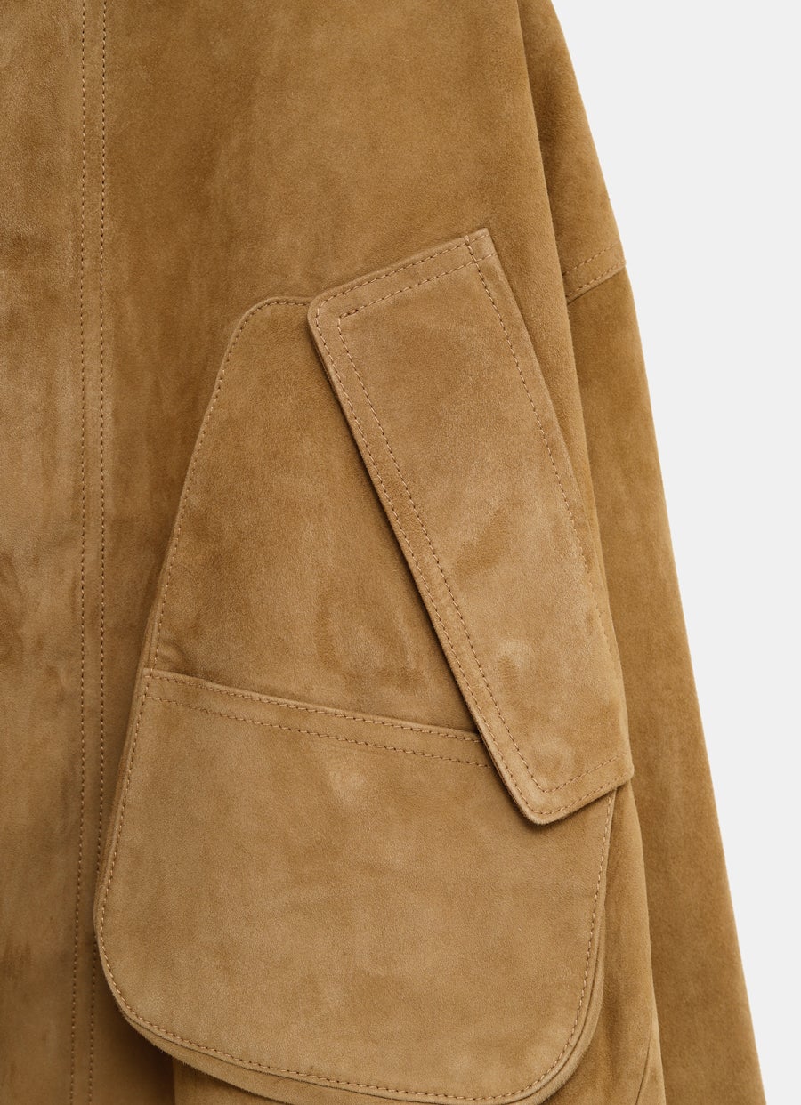 Chaqueta bomber de ante