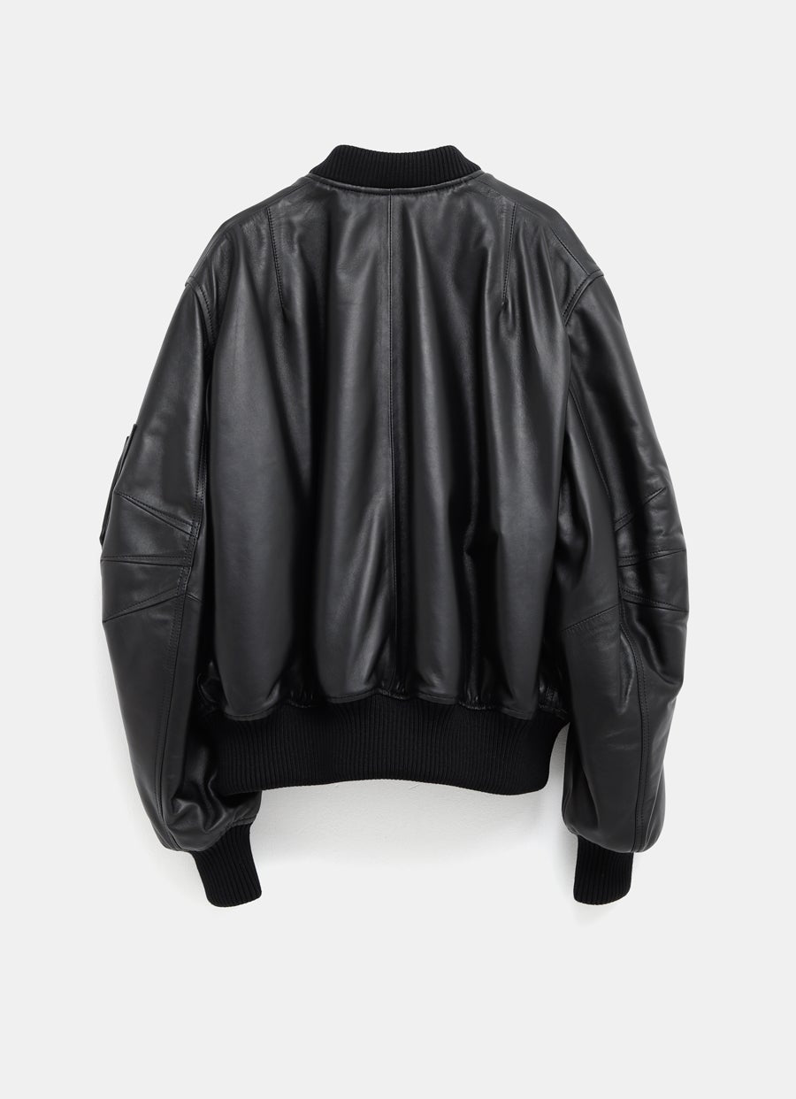 Chaqueta bomber de piel