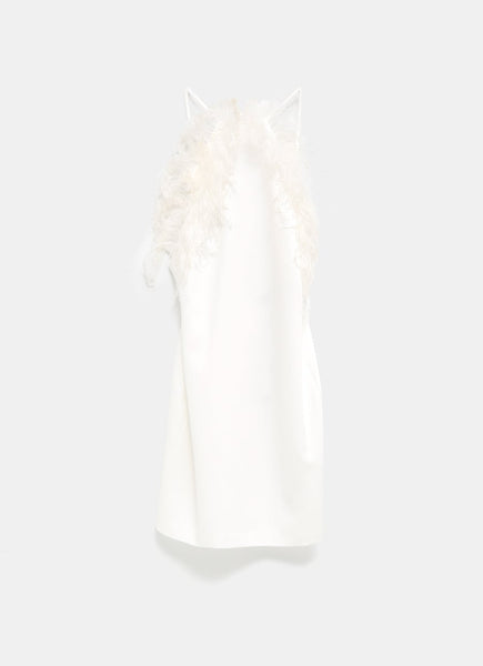 attico feather mini dress Attico Feather Mini Dress