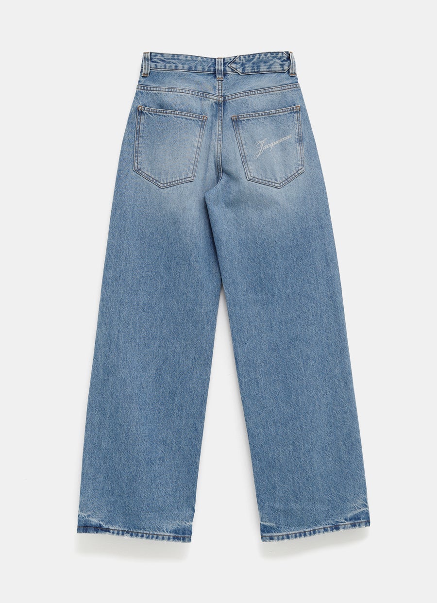 Pantalón vaquero ancho de-Nîmes para mujer