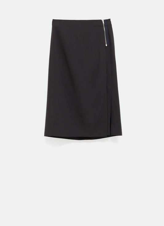 Falda de lana con cremallera