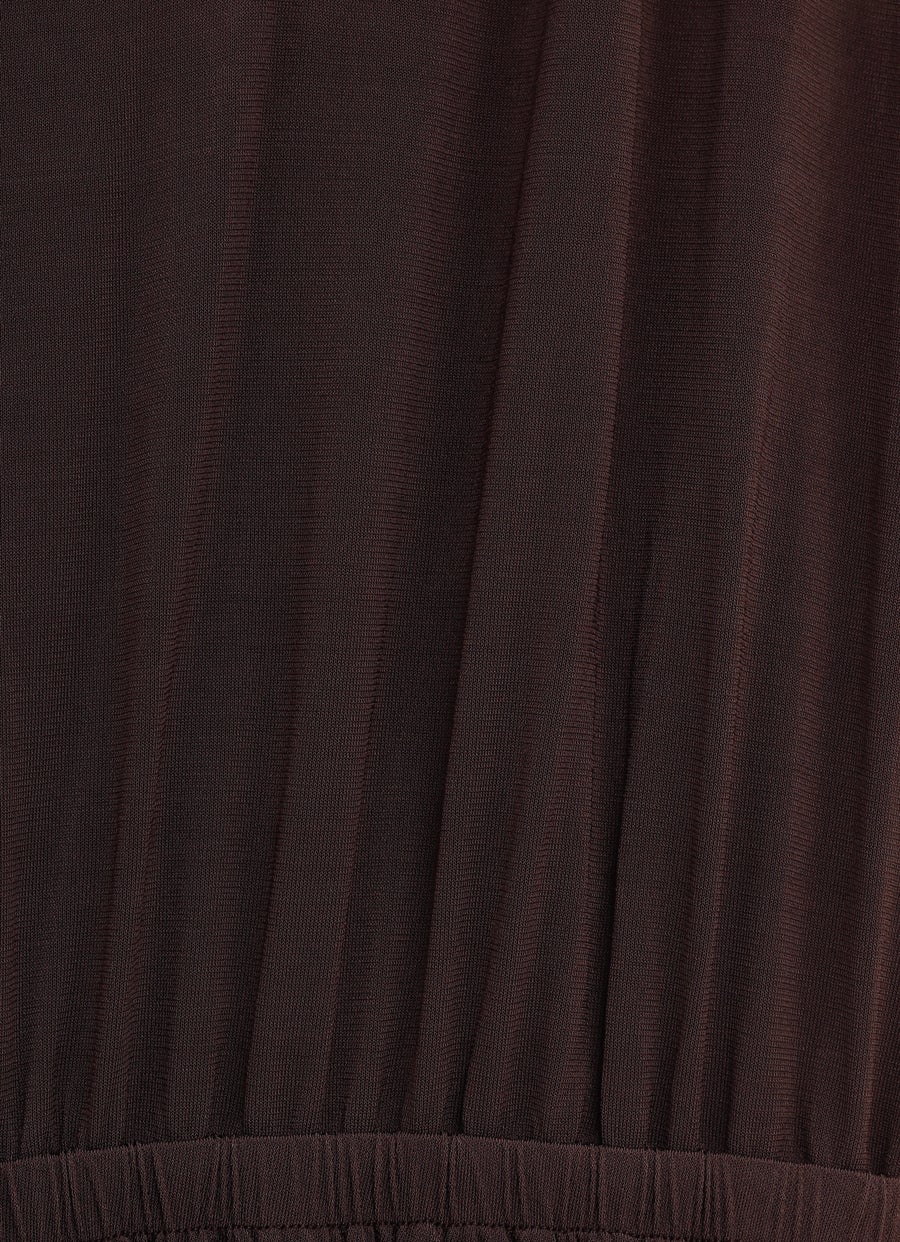 Vestido drapeado de doble capa