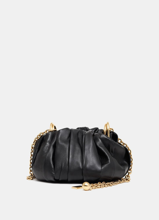 Bolso de hombro Plissé con cadena