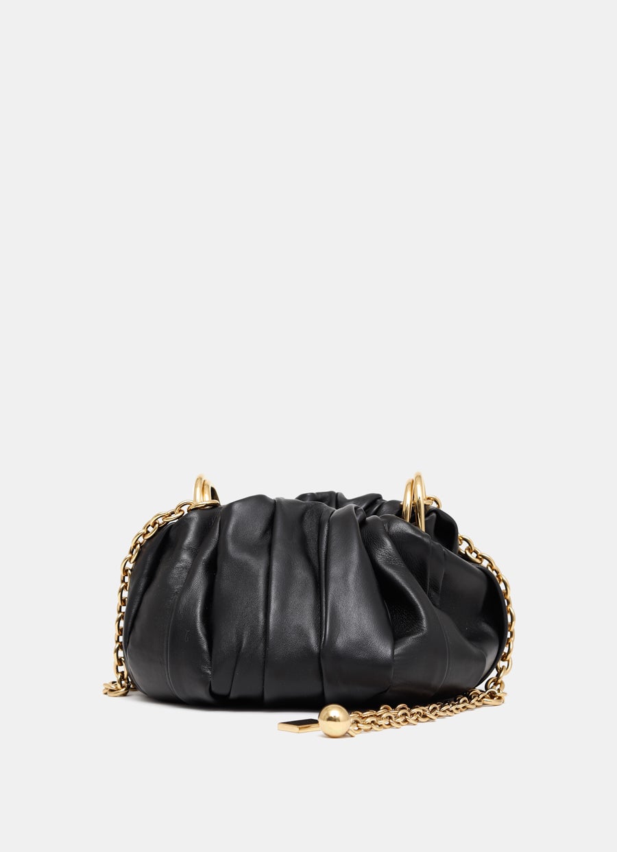 Bolso de hombro Plissé con cadena