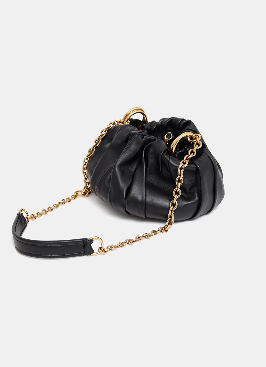 Bolso de hombro Plissé con cadena