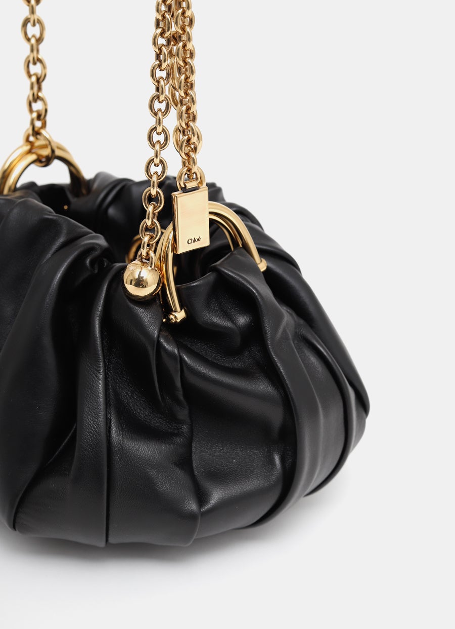 Bolso de hombro Plissé con cadena