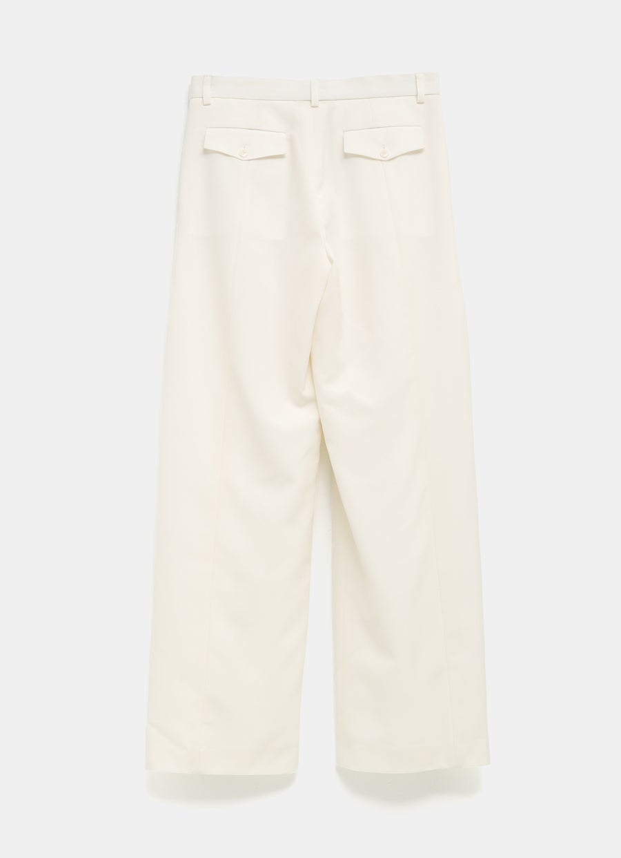 Pantalón de lana con pinzas