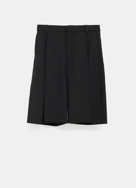 Pantalón corto de lana con pinzas