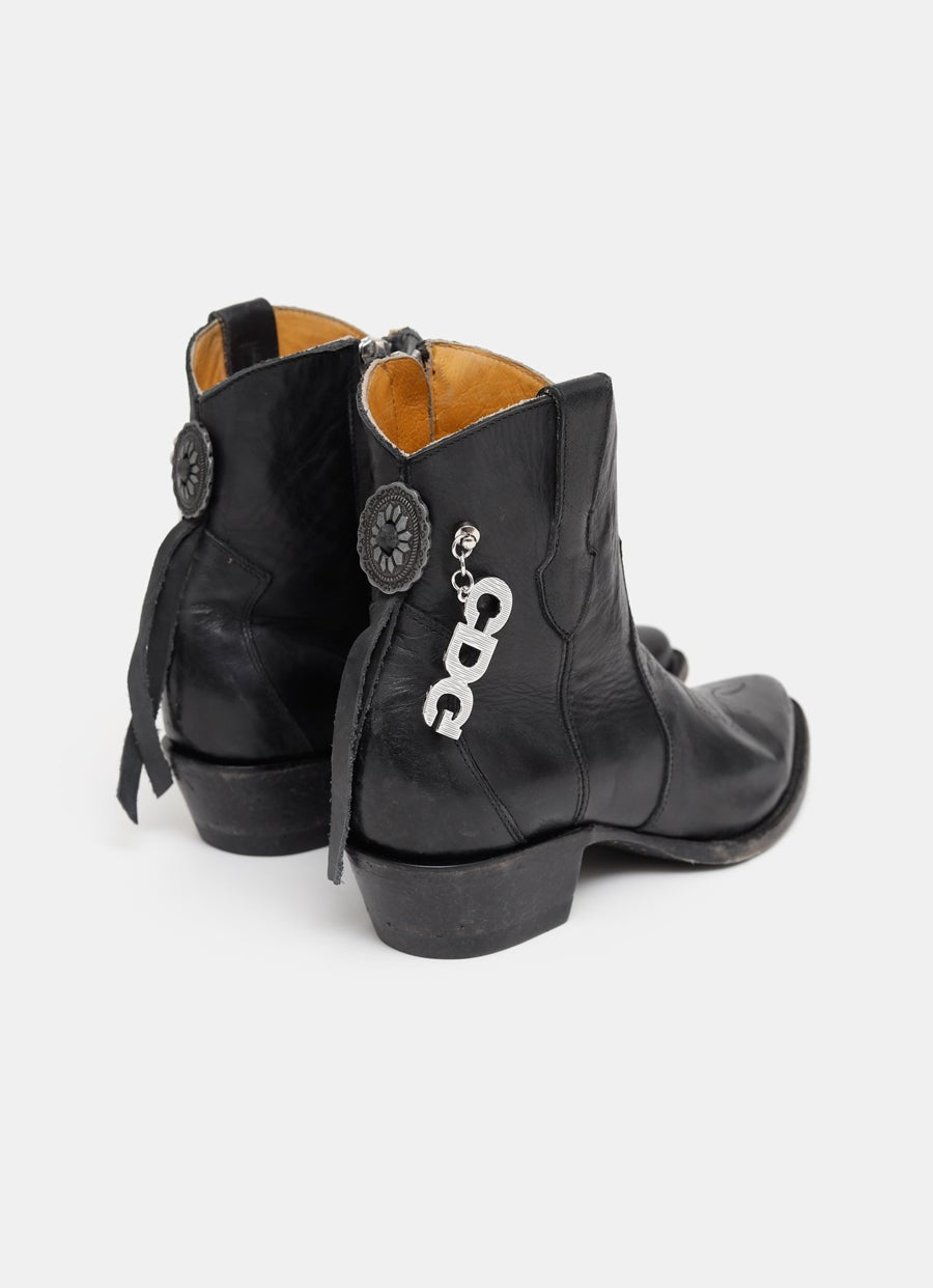 Botín con cremallera y charms para mujer