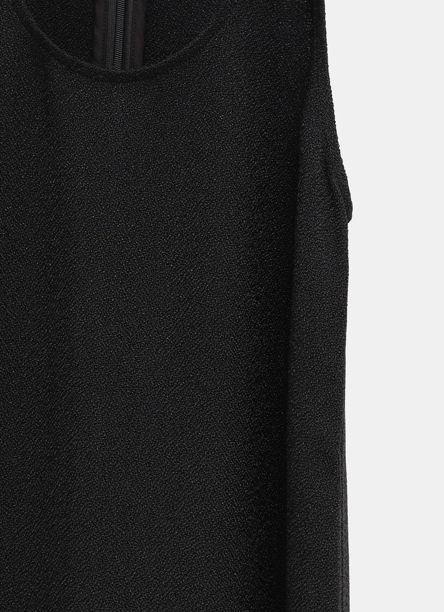 Vestido largo en sablé de viscosa